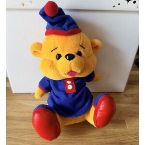 Vintage 1997 Winnie The Pooh "Type" by Classic Toy Company in Pajamas Plush 90s